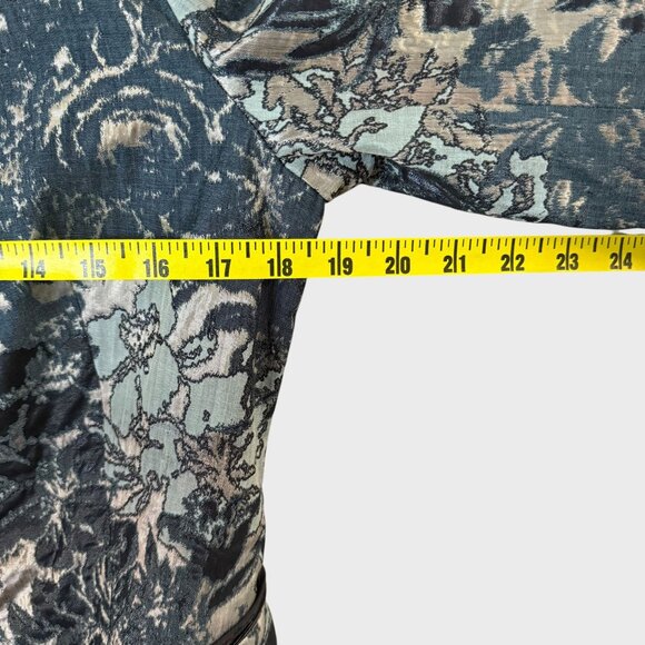 Lafayette 148 Helena Brocade Jacquard Blazer Jacket Green & Gold Women's Size 6 - Picture 12 of 13